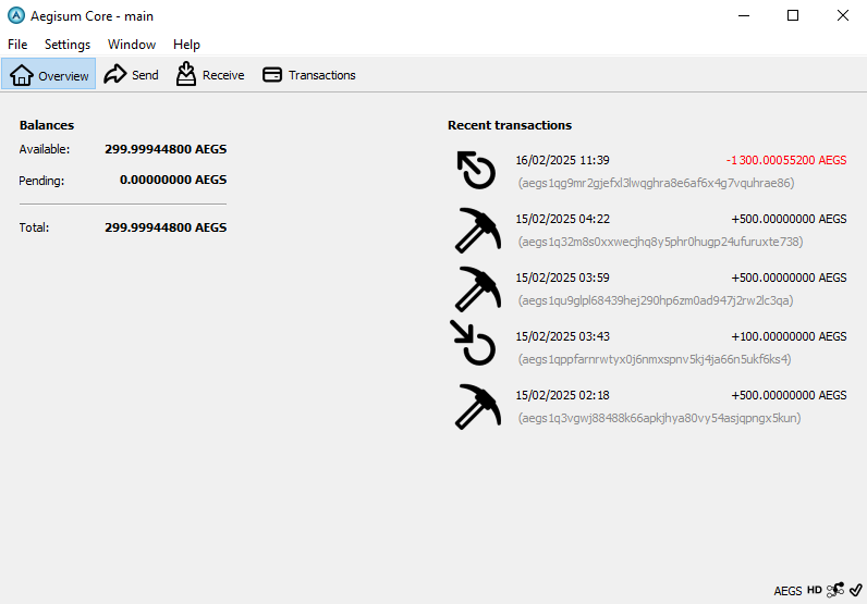 Aegisum Wallet Preview